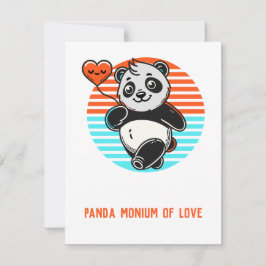 Cartão De Festividades Panda "Panda-monium of Love"