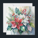 Cartão De Festividades Pano de pulverização de Natal com Aquarela<br><div class="desc">Costume de spray de natal em aquarela,  adicione mensagem na parte traseira com ferramenta design.</div>