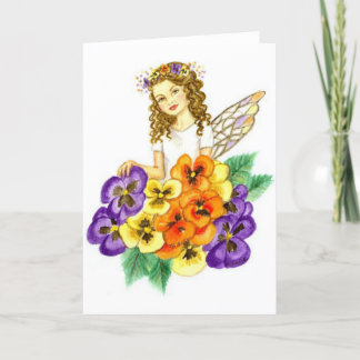 Cartão De Festividades Pansy Garden Fairy JL Biel