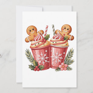 Cartão De Festividades Pão de Mel Café Natal Cane de Açúcar Natal