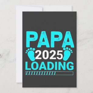 Cartão De Festividades Papai 2025 Carregando paternidade Papai vai ser 