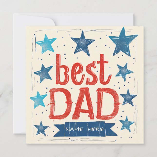 Cartão De Festividades Papai Mais Querido (Frente)