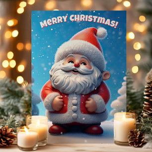 Cartão De Festividades Papai Noel 3D Feliz Natal