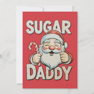 Cartão De Festividades Papai Noel Açúcar Xmas Papai Noel Engraçado Natal