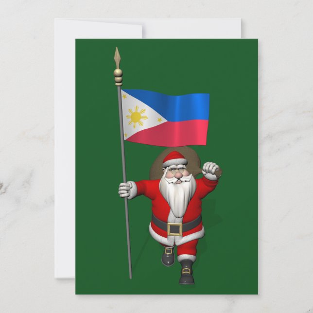 Cartão De Festividades Papai Noel, Alferes Das Filipinas (Frente)