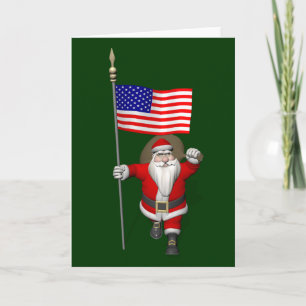 Cartão De Festividades Papai Noel, Alferes Dos Estados Unidos