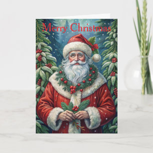Cartão De Festividades Papai Noel Antigo