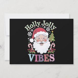 Cartão De Festividades Papai Noel Bonito Groovy Vibrações Alegres de Nata