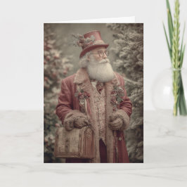 Cartão De Festividades Papai Noel Cavalheiro