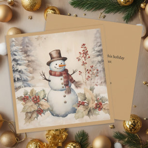 Cartão De Festividades Papai Noel Clássico Vintage Inverno Natal Férias
