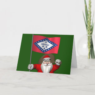 Cartão De Festividades Papai Noel Com Alferes De Arkansas