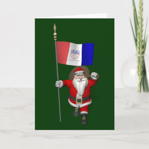 Cartão De Festividades Papai Noel Com Alferes De Cleveland