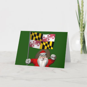 Cartão De Festividades Papai Noel Com Alferes De Maryland