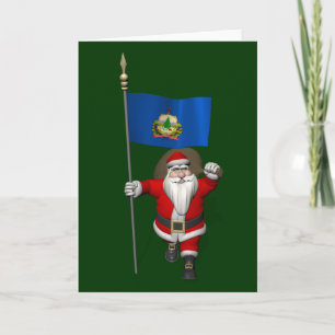 Cartão De Festividades Papai Noel Com Alferes De Vermont