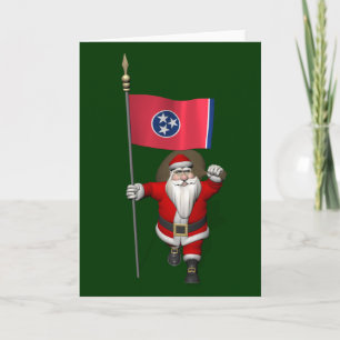 Cartão De Festividades Papai Noel Com Alferes Do Tennessee