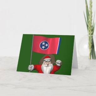 Cartão De Festividades Papai Noel Com Alferes Do Tennessee