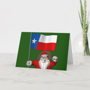 Cartão De Festividades Papai Noel Com Alferes Do Texas