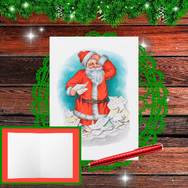 Cartão De Festividades Papai Noel com Cartas de Natal