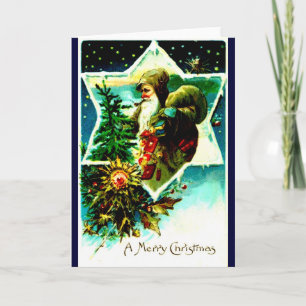 Cartão De Festividades Papai Noel com Pacote