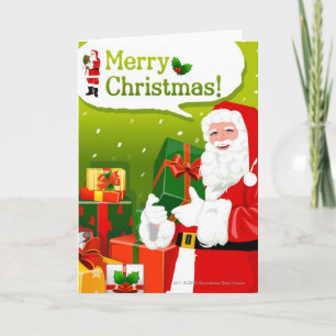 Cartão De Festividades Papai Noel com presentes