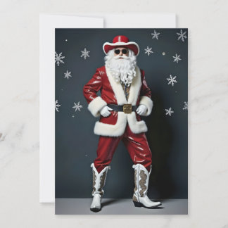 Cartão De Festividades Papai Noel Cowboy