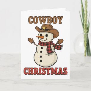 Cartão De Festividades Papai Noel Cowboy Western