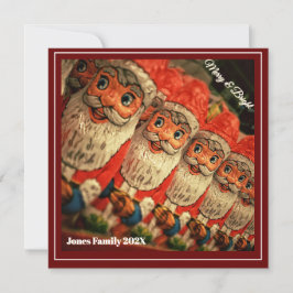 Cartão De Festividades Papai Noel de Chocolate Rótulo Personalizado Natal