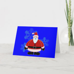 Cartão De Festividades Papai noel de Flocos de Neve