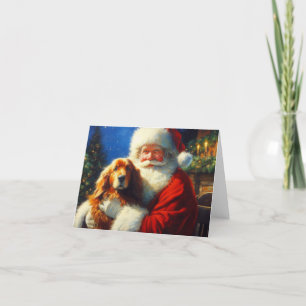 Cartão De Festividades Papai Noel de Natal com Cães 4