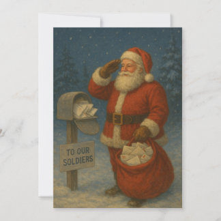Cartão De Festividades Papai Noel de Natal Patriótico