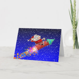 Cartão De Festividades Papai noel de Rocket