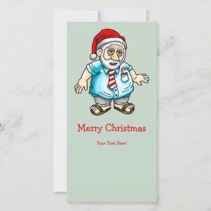 Cartão De Festividades Papai Noel de Sandálias