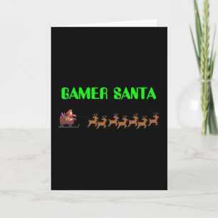 Cartão De Festividades Papai noel do Gamer