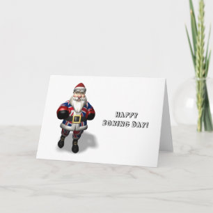 Cartão De Festividades Papai Noel do Reino Unido no Dia da Boxing