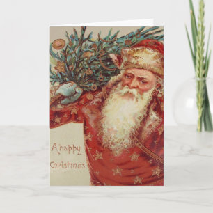 Cartão De Festividades Papai noel do Velho Mundo