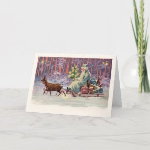 Cartão De Festividades Papai Noel dos Bosques de Viena