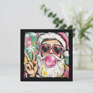 Cartão De Festividades Papai Noel Elegante Brilho Coquette Natal Feminino