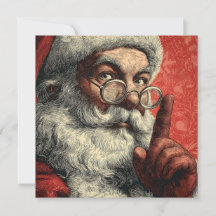 Papai Noel Elegante Nostálgico Não Fotográfico Fof
