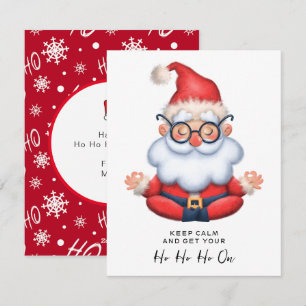 Cartão De Festividades Papai Noel Engraçado Mantenha a Calma & Solte o Se