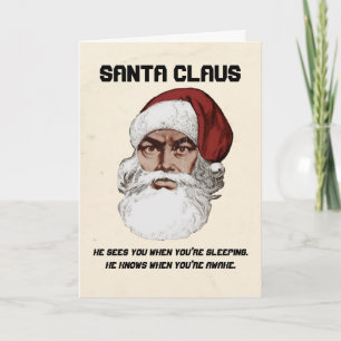 Cartão De Festividades Papai Noel está te observando