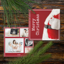 Papai Noel Estilo Vintage Personalizado 5 Fotos Pl