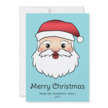 Papai Noel Feliz de Desenho Animado com Texto Pers