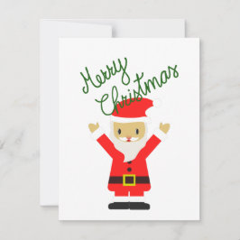 Cartão De Festividades Papai Noel feliz está desejando um Feliz Natal