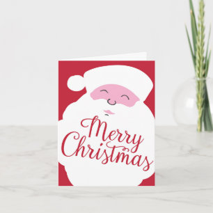 Cartão De Festividades Papai Noel Feliz Grande - Feliz Natal - Vermelho