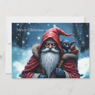 Cartão De Festividades Papai Noel Geada e seu Duende Travesso.