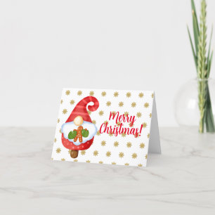 Cartão De Festividades Papai Noel Gnomo