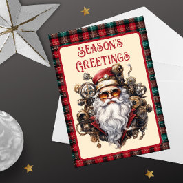 Cartão De Festividades Papai Noel Hipster Steampunk