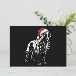 Cartão De Festividades Papai Noel Labrador Retriever Luzes de Natal Amant