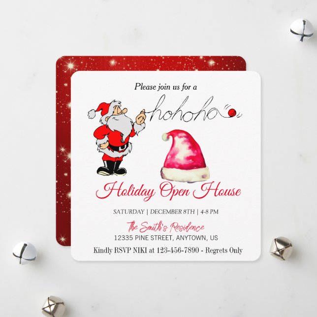 Cartão De Festividades Papai Noel, magia de Natal (Frente/Verso In Situ)