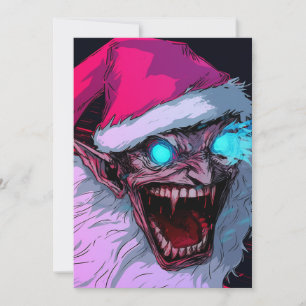Cartão De Festividades Papai Noel Mau Assustador Krampus Anime Desenho An